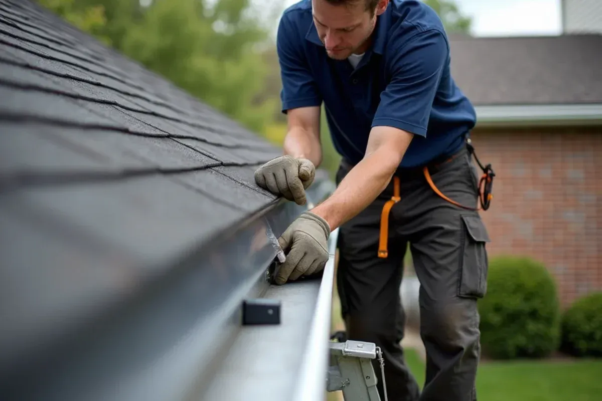 Peter Palomeque and crew performing 6-inch gutters in Des Moines, IA