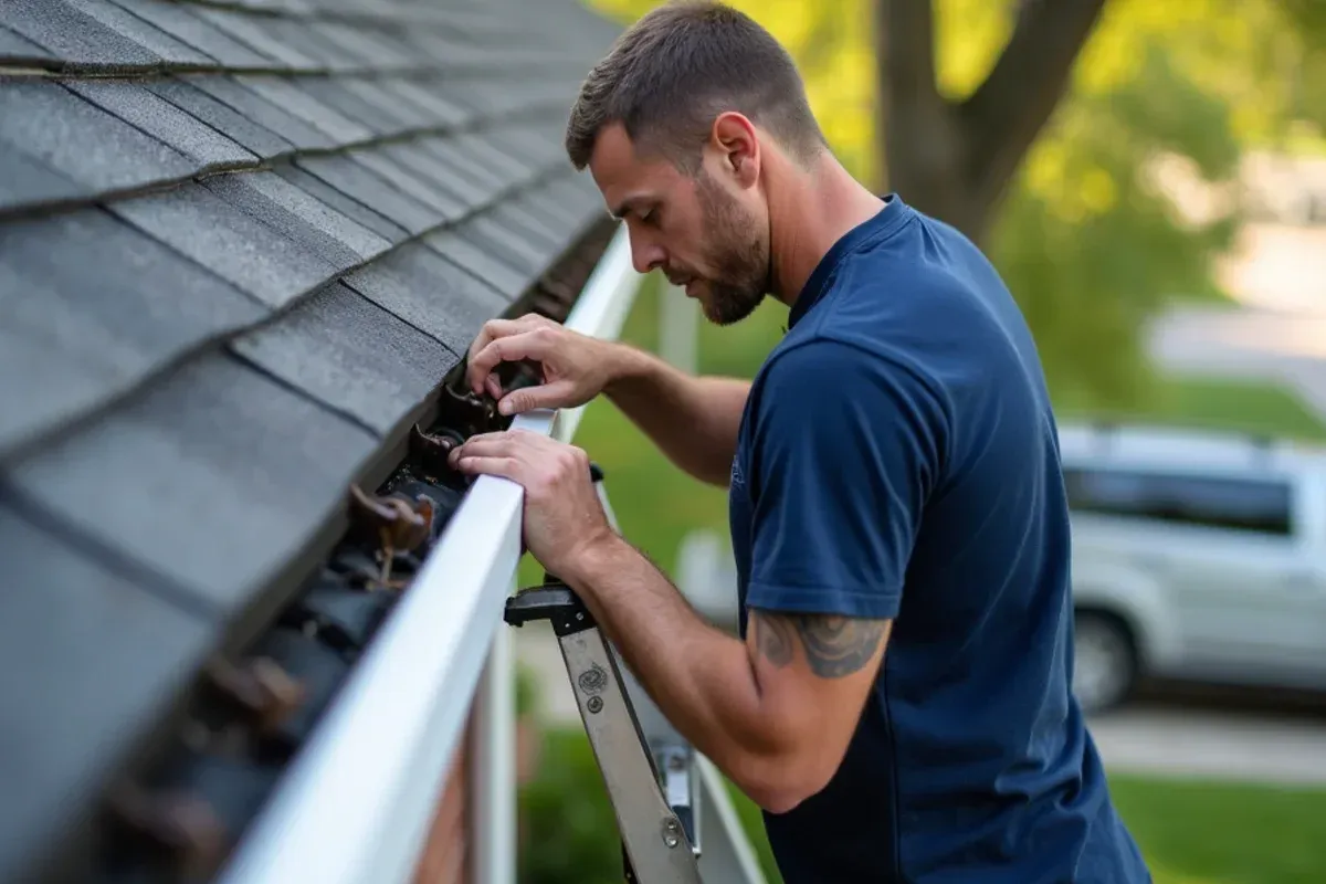 Diagnostic inspection for do you need gutters on every side of the house? on a Des Moines home