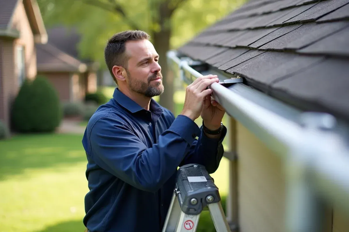 Diagnostic inspection for gutter repair cost in des moines on a Des Moines home