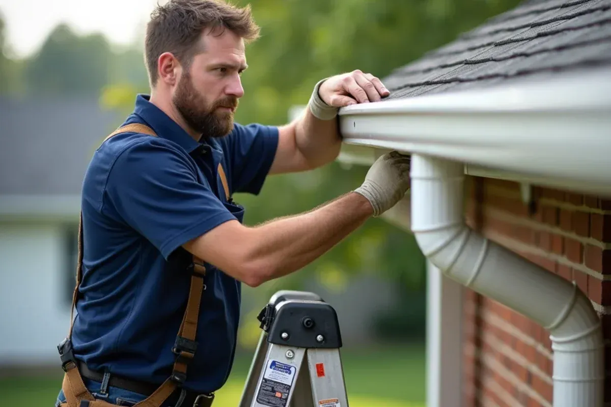 Diagnostic inspection for why your gutters leak at the seams and corners on a Des Moines home