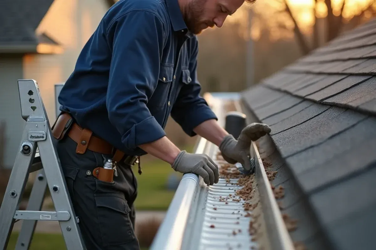 Fascia board and roof edge inspection for gutter installation
