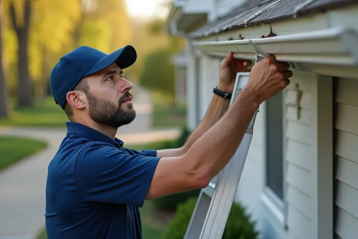 Peter Palomeque and crew performing gutter maintenance plans in Des Moines, IA