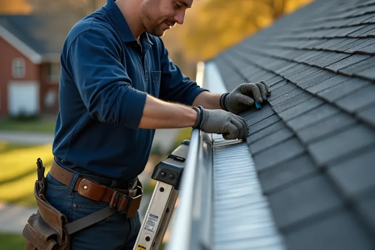 Fascia board and roof edge inspection for gutter maintenance plans