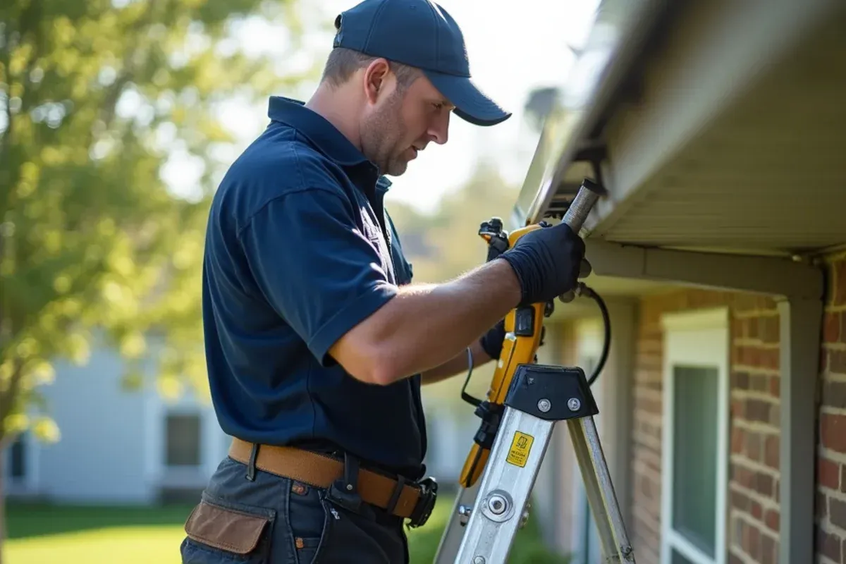 Peter Palomeque and crew performing power washing in Des Moines, IA