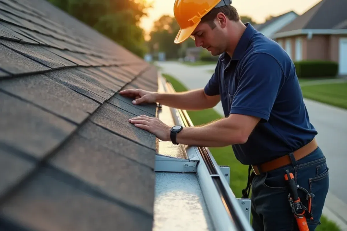 Fascia board and roof edge inspection for power washing