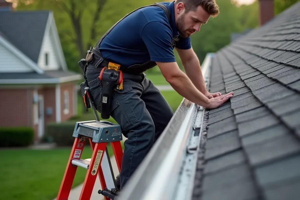 Fascia board and roof edge inspection for roofing & roof-edge repair