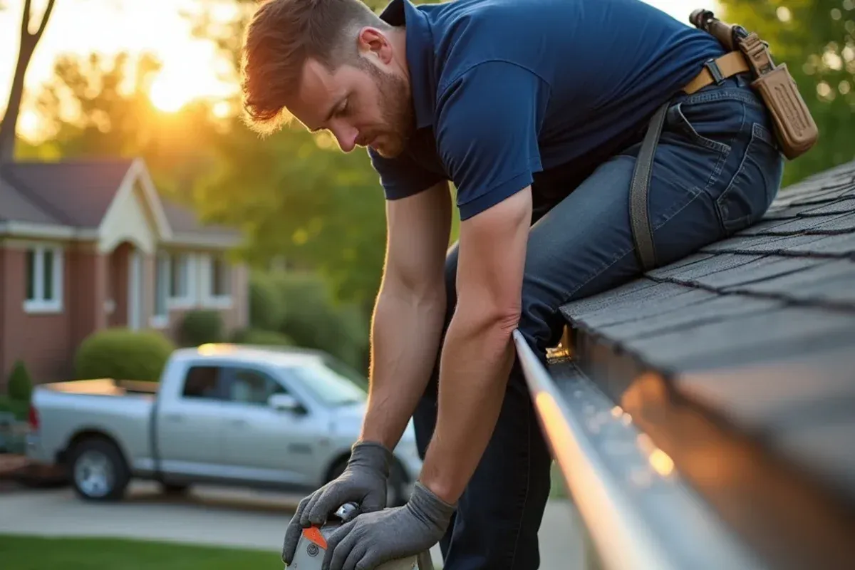 Fascia board and roof edge inspection for seamless gutters