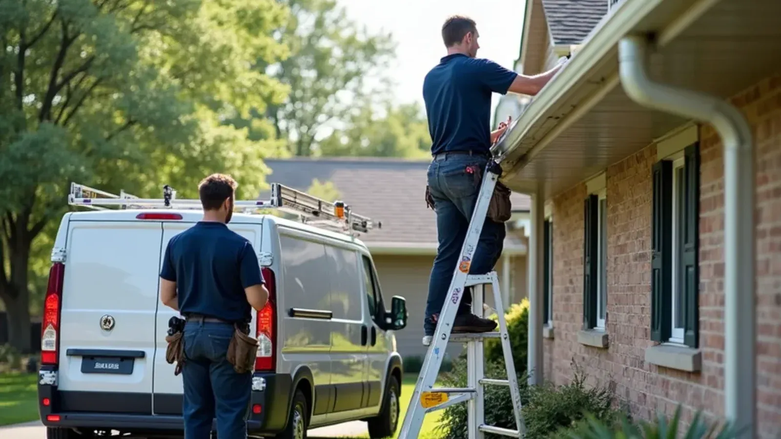 Seamless gutter service in Johnston, IA by Palomeque Gutter LLC