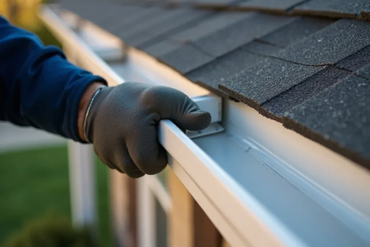 Fascia board evaluation and custom gutter installation in Norwalk, IA