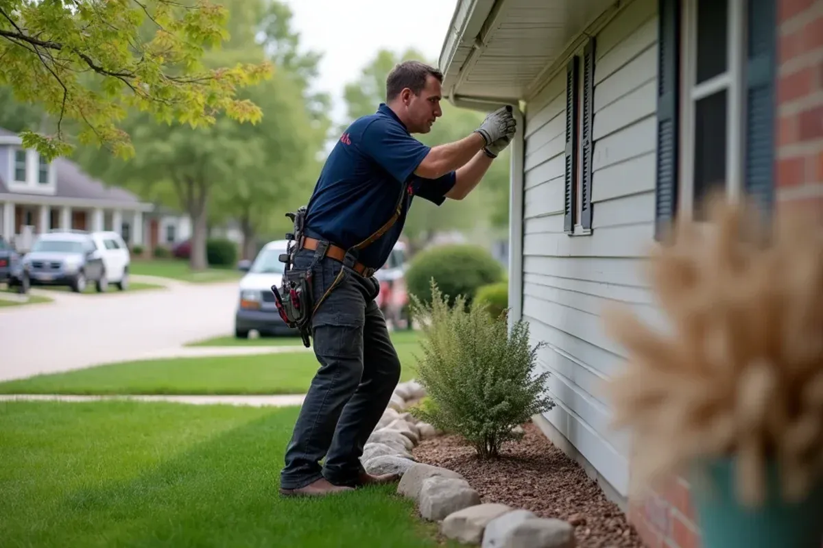 Downspout routing and drainage discharge for siding project