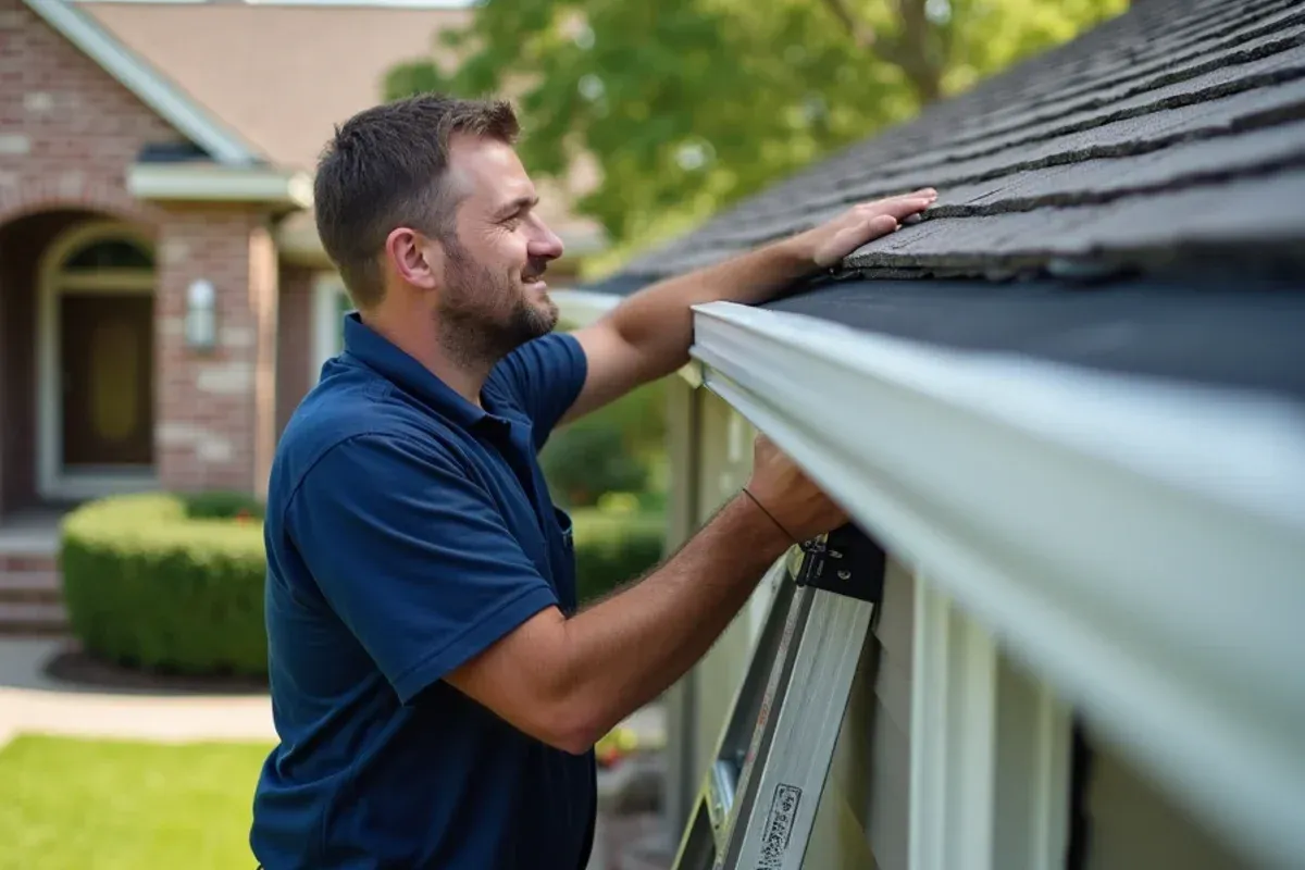 Peter Palomeque and crew performing soffit & fascia in Des Moines, IA