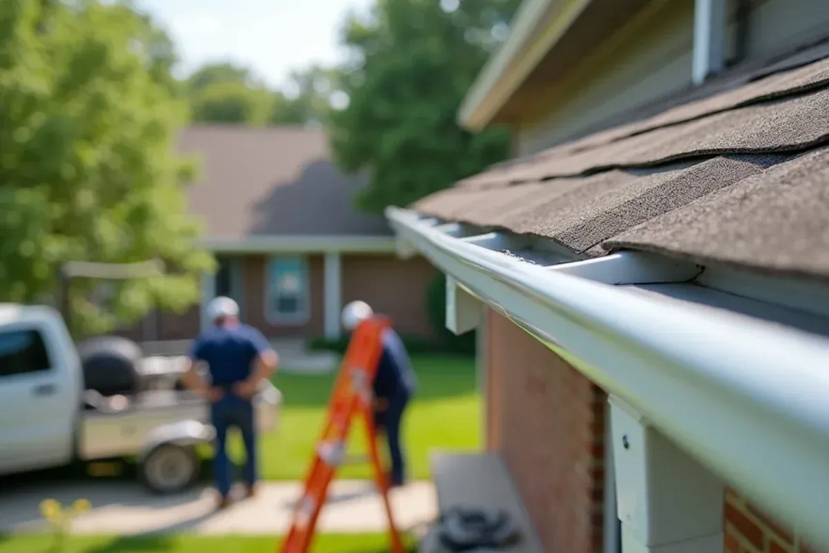 Custom continuous seamless aluminum soffit & fascia profile on Central Iowa roofline