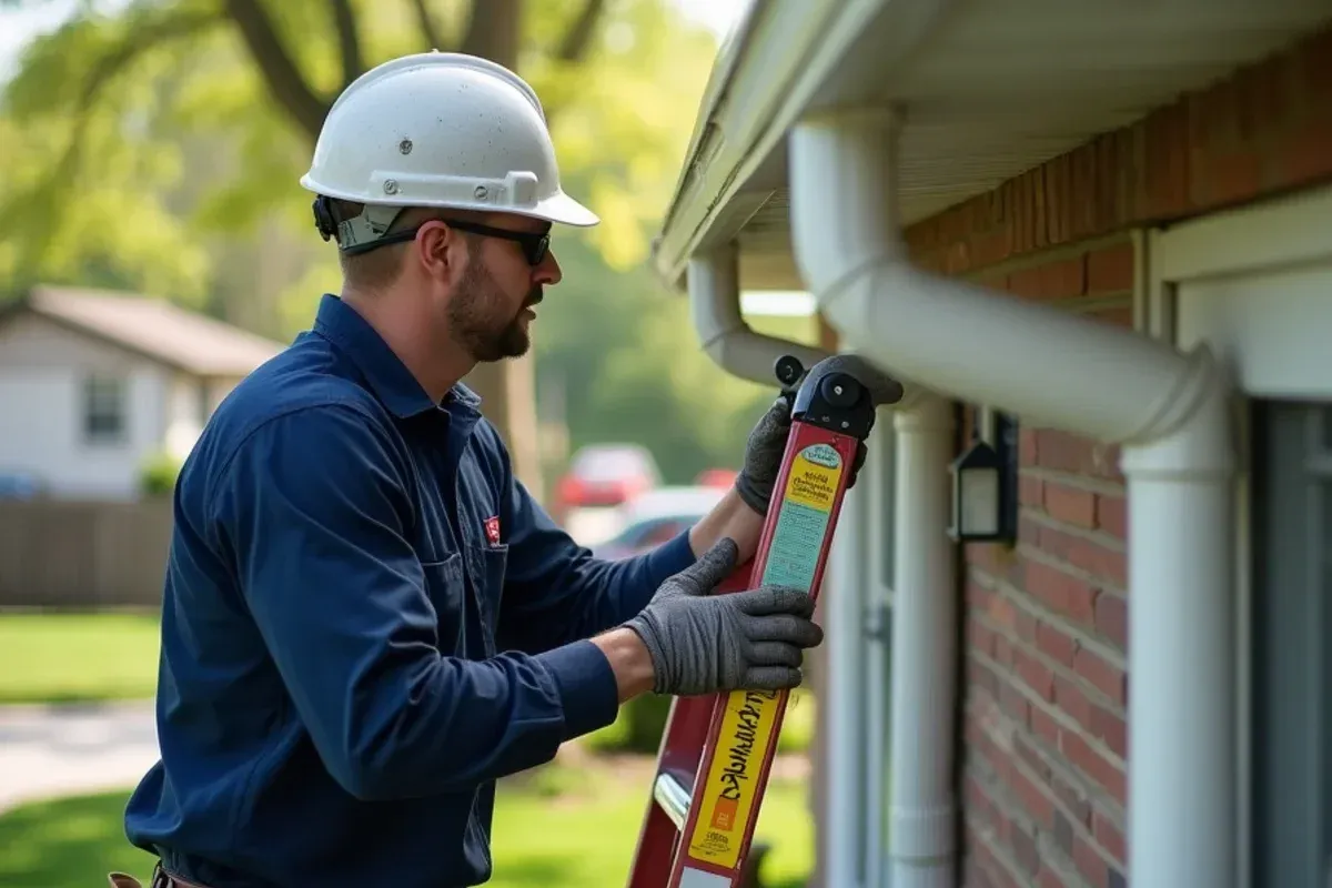 Peter Palomeque and crew performing underground downspout drains in Des Moines, IA