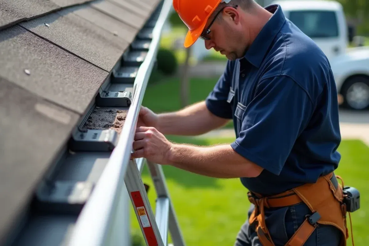 Fascia board and roof edge inspection for underground downspout drains